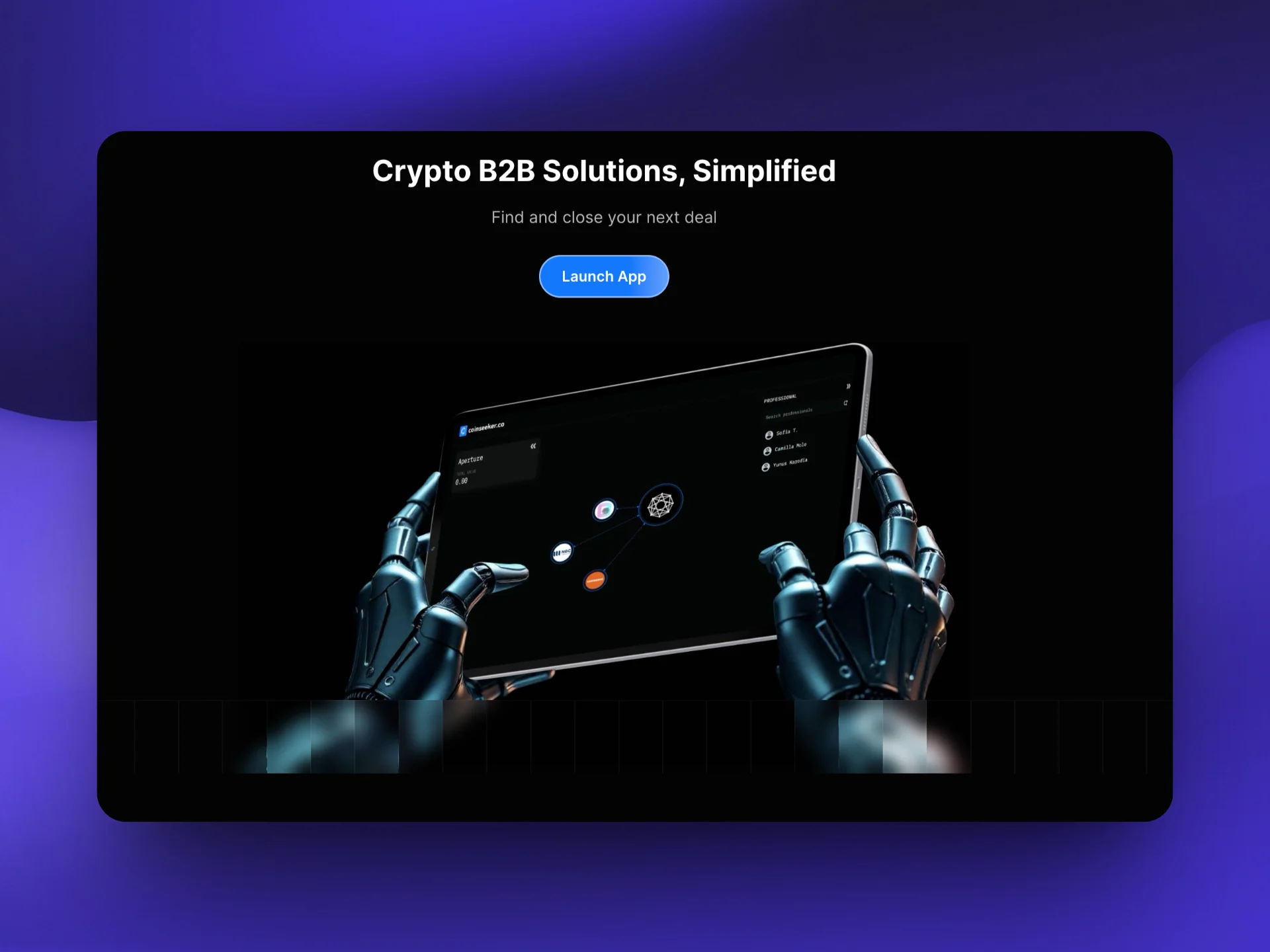 Coinseeker product features and dashboards